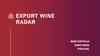 Export wine radar. Wine portfolio