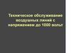 Техническое обслуживание воздушных линий с напряжением до 1000 вольт