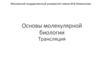 Основы молекулярной биологии. Трансляция