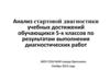 Анализ стартовой диагностики учебных достижений обучающихся 5-х классов по результатам выполнения диагностических работ