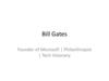 Bill Gates Founder of Microsoft | Philanthropist | Tech Visionary