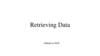 Retrieving Data