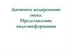 Двоичное кодирование звука. Представление видеоинформации