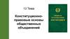 Конституционно-правовые основы общественных объединений. Тема 13
