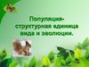 Популяция-структурная единица вида и эволюции