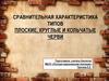Сравнительная характеристика типов Плоские, Круглые и Кольчатые черви