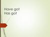 Have got. Has got