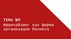 Франчайзинг как форма организации бизнеса. Тема №9