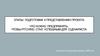 Этапы подготовки к представлению проекта