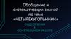 Обобщение и систематизация знаний по теме «Четырёхугольники»