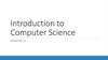 Introduction to Computer Science