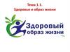 Здоровье и образ жизни. Тема 1.1