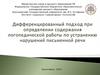 Дифференцированный подход при определении содержания логопедической работы по устранению нарушений письменной речи