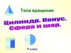 Тела вращения. Цилиндр. Конус. Сфера и шар. 9 класс