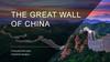 The great wall of China