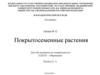 Покрытосеменные растения. Лекция №12