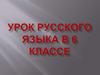 Урок русского языка в 6 классе