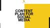 Сontent plan for social media