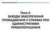 Заходи забезпечення провадження у справах про адміністративні правопорушення
