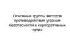 Основные группы методов противодействия угрозам безопасности в корпоративных сетях  (лекция № 2)