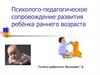 Психолого-педагогическое сопровождение развития ребёнка раннего возраста