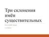 Три склонения имён существительных. Русский язык. 3 класс
