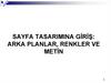 Sayfa tasarimina gi̇ri̇ş: arka planlar, renkler ve meti̇n