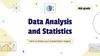 Data Analysis and Statistics
