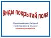 Виды покрытий пола. Урок социально-бытовой ориентировки в 6 классе