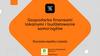 Gospodarka finansami lokalnymi i budżetowanie samorządów