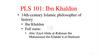 PLS 101: Ibn Khaldun