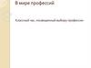 В мире профессий. Классный час, посвященный выбору профессии