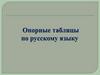 Опoрные таблицы по руccкому языку