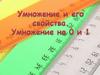 Умножение и его свойства. Умножение на 0 и 1