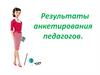 Результаты анкетирования педагогов