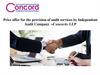 Price offer for the provision of audit services by Independent Audit Company «Concord» LLP