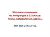 Итоговое сочинение по литературе  (11 класс)