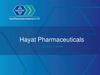 Hayat Pharmaceuticals. Company overview