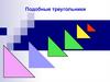 Подобные треугольники  (8 класс)