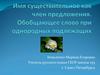 Имя существительное как член предложения. Обобщающее слово при однородных подлежащих
