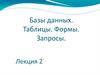 Таблицы. Формы. Запросы. Базы данных. Лекция 2