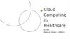 Cloud Computing in Healthcare SE-2201