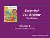 Introduction to Cells  (chapter 1)