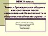 Гражданская оборона как составная часть национальной безопасности и обороноспособности страны