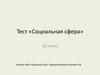 Тест «Социальная сфера». 10 класс