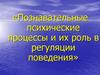 Познавательные психические процессы и их роль в регуляции поведения