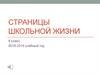 Страницы школьной жизни. 8 класс. 2018-2019 учебный год