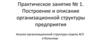 Построение и описание организационной структуры предприятия. Анализ организационной структуры отдела АСУ в больнице