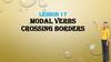 Lesson 17. Modal verbs crossing borders