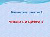 Число 1 и цифра 1